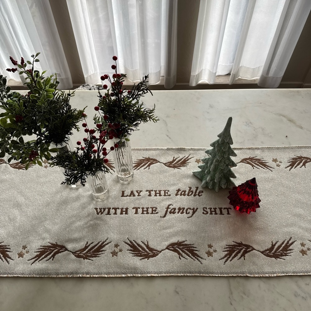 Taylor Swift Fancy Table Runner with Holiday Decor